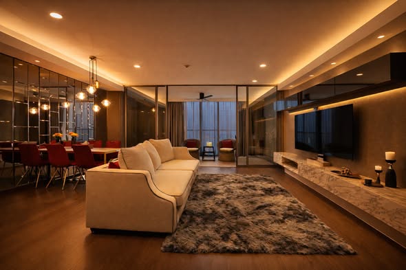 living room of Siamese Exclusive Queens ไซมีส เอ็กซ์คลูซีฟ ควีนส์