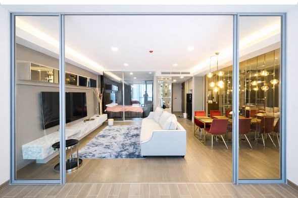 living room and room interior of Siamese Exclusive Queens ไซมีส เอ็กซ์คลูซีฟ ควีนส์