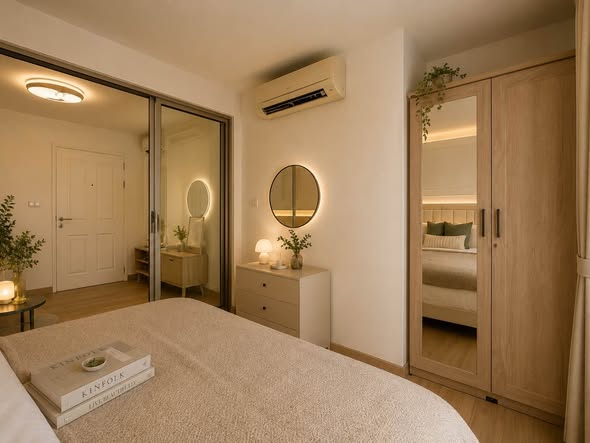 bedroom of Studio One Condo