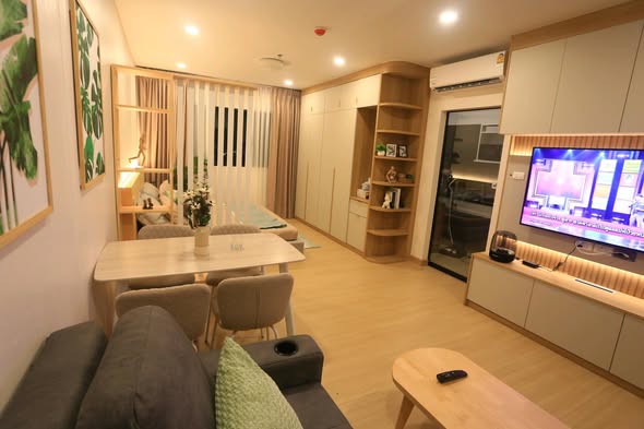 living room of Supalai Loft Khae Rai Station