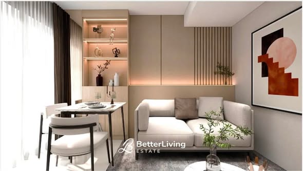 living room and bathroom of Supalai Oriental Sukhumvit 39