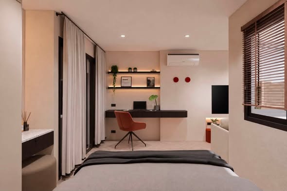 bedroom of Tarntip Garden Place Condominium