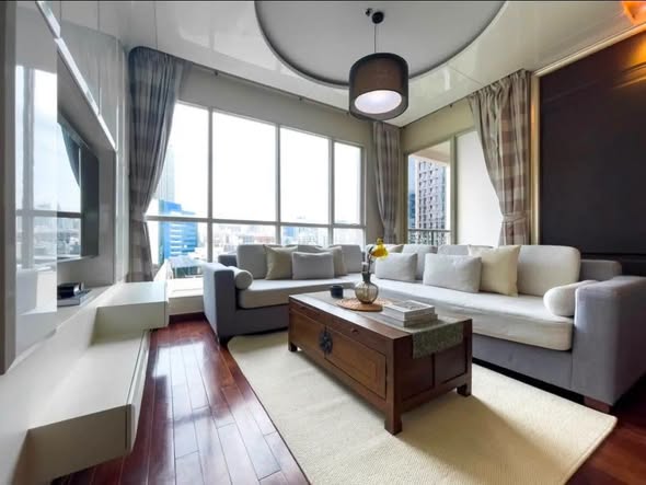 living room and bedroom of The Address Chidlom