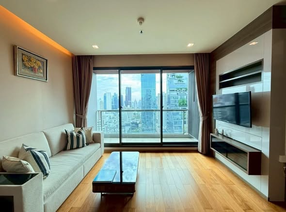 living room and bedroom of The Address Sathorn