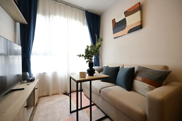 bedroom and living room of THE BASE Height-Chiang Mai
