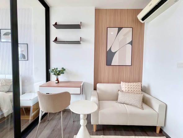 bedroom and living room and room interior of THE BASE Park West – Sukhumvit 77