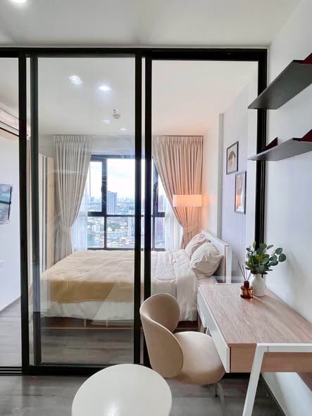 bedroom and room interior of THE BASE Park West – Sukhumvit 77