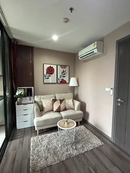 living room and bedroom of THE BASE Park West – Sukhumvit 77