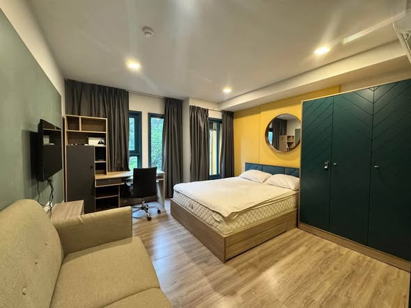 bedroom and room interior of THE BASE Sukhumvit 50