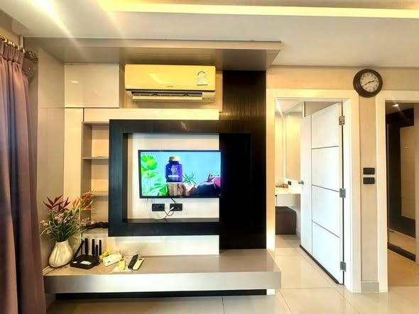 living room and bedroom of The Blue Residence