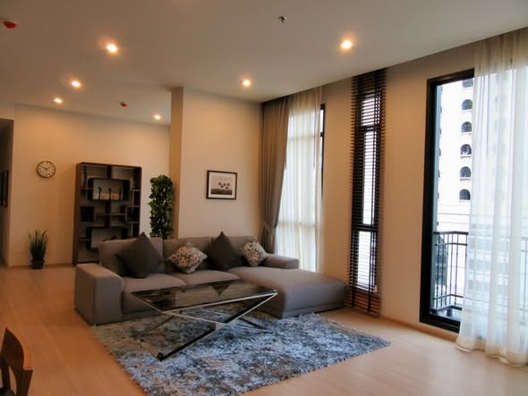 living room and bedroom of The Capital Condo Ekkamai-Thong Lo