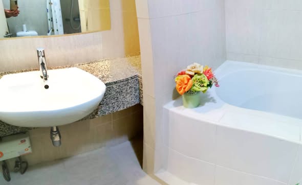 bathroom of The Clover