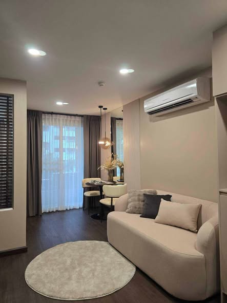 living room and bedroom of The Clover