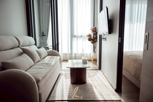 bedroom and living room of The Crest Park Residences