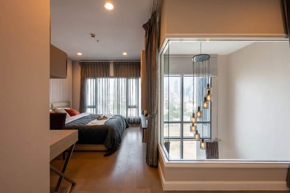 living room and bedroom and room interior of The Crest Sukhumvit 34