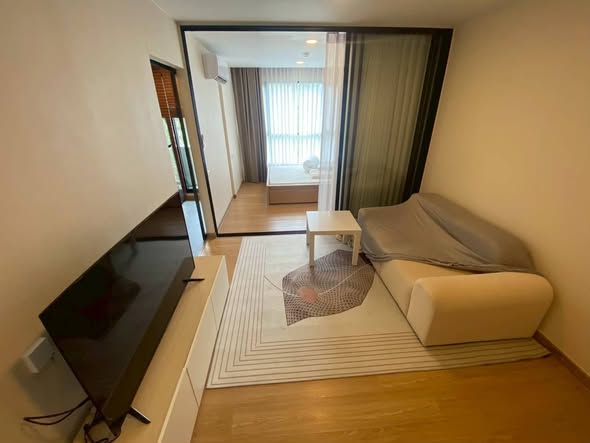 living room and bedroom of The Cube Loft Srinakarin