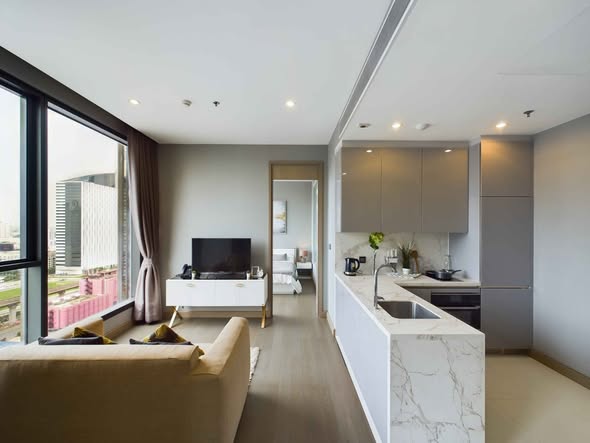 living room of THE ESSE at SINGHA COMPLEX
