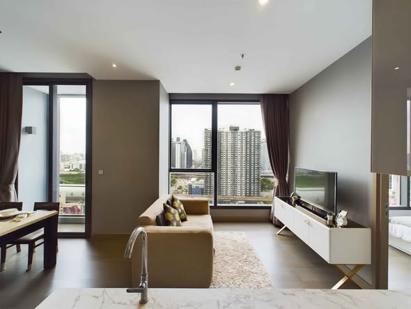 living room of THE ESSE at SINGHA COMPLEX