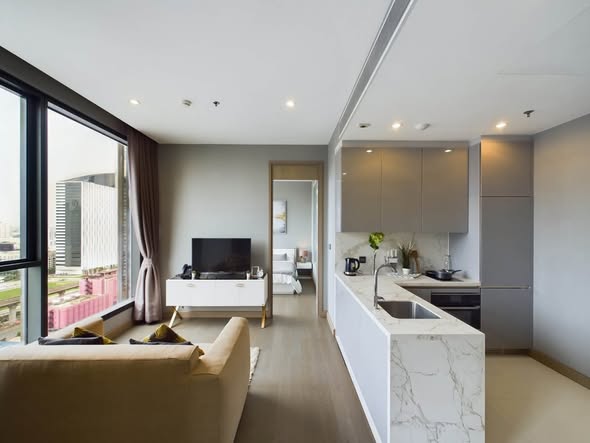 living room and room interior of THE ESSE at SINGHA COMPLEX
