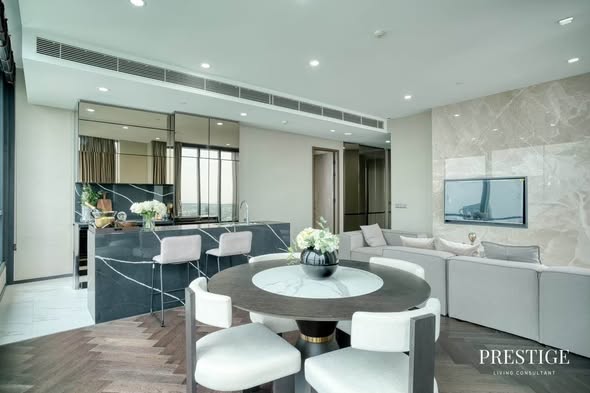 living room and room interior of THE ESSE Sukhumvit 36