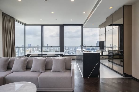 living room and room interior of THE ESSE Sukhumvit 36