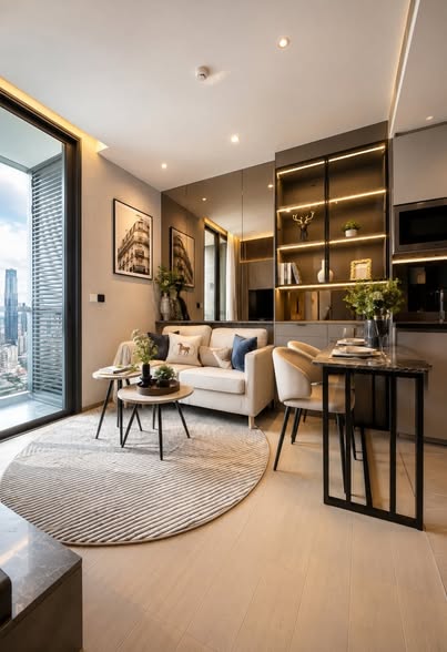 living room of THE EXTRO Phayathai-Rangnam