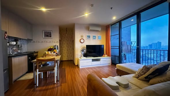 bedroom and living room of The Issara Ladprao