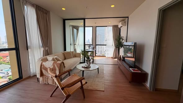 living room and room interior of The Issara Sathorn (ดิ อิสสระ สาทร)