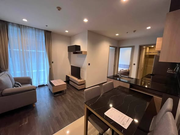 bedroom and living room of THE LINE Asoke-Ratchada