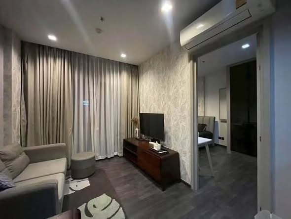living room and bedroom of THE LINE Asoke-Ratchada
