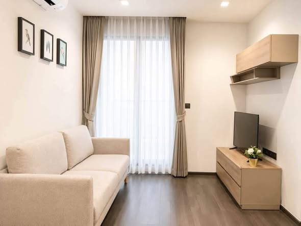 living room and bedroom and room interior of THE LINE Asoke-Ratchada