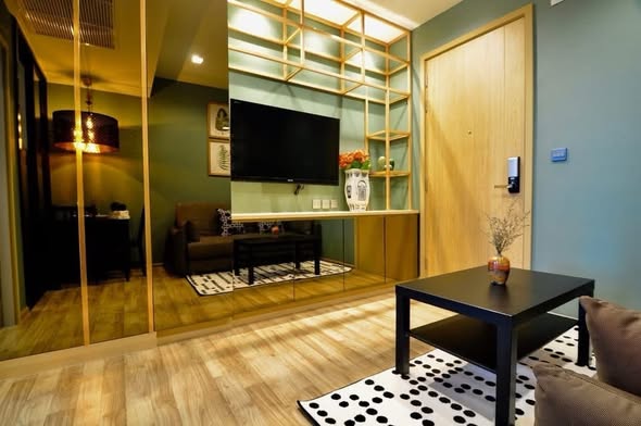 living room and room interior of THE LINE Jatujak-Mochit