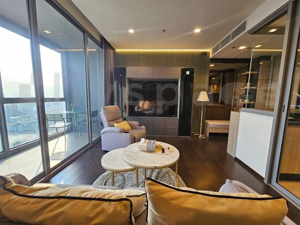 bedroom and living room of THE LINE Ratchathewi