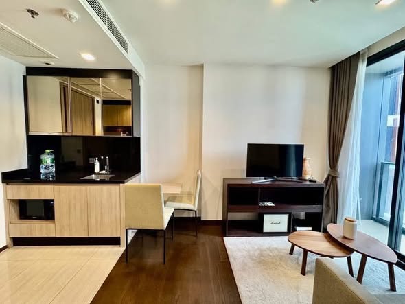 living room and bedroom of THE LINE Ratchathewi