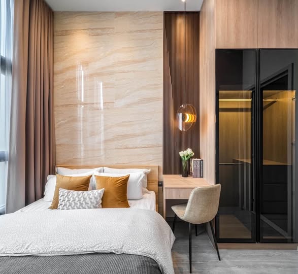 bedroom and room interior of THE LINE Sukhumvit 101