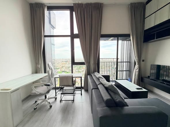 living room and bedroom of THE LINE Sukhumvit 101
