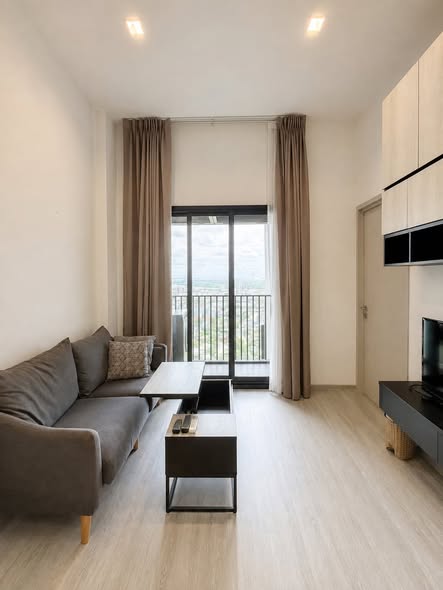 living room and bedroom and room interior of THE LINE Sukhumvit 101