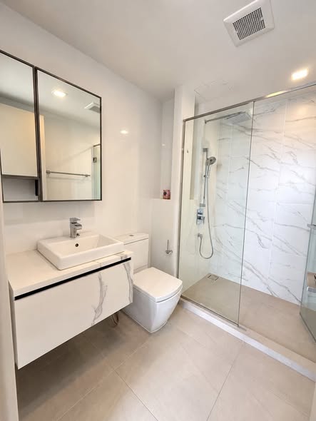 room interior and bathroom of THE LINE Sukhumvit 101