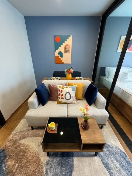 living room of The Line Vibe เดอะ ไลน์ ไวบ์