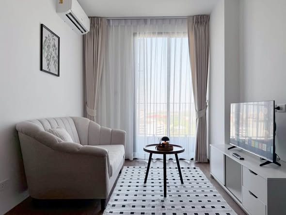 living room and bedroom of The LIVIN Phetkasem