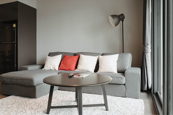 living room and bedroom of The Lofts Asoke