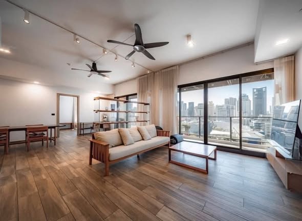 living room and room interior of The Lofts Asoke