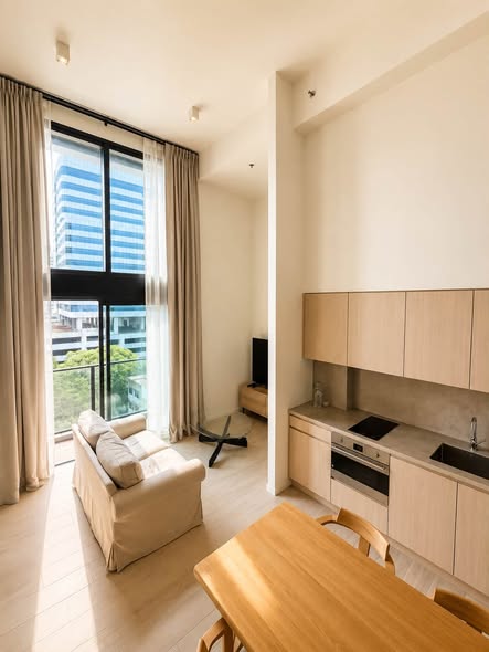 bedroom and living room and room interior of The Lofts Silom by Raimon Land