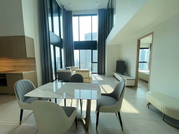 living room and room interior of The Lofts Silom by Raimon Land