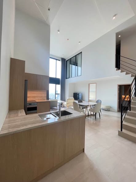 living room and room interior of The Lofts Silom by Raimon Land