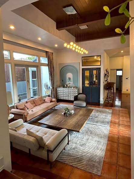 living room of The M Pool Villas Bangkok – Ekkamai