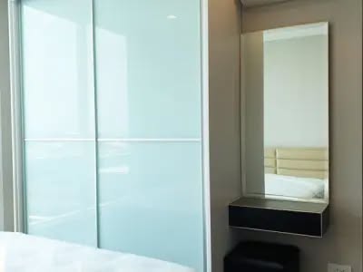 bedroom and room interior of The Metropolis Samrong