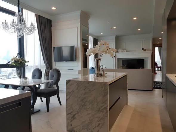 living room and kitchen of The Monument Thong Lo