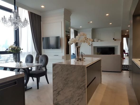 living room and kitchen of The Monument Thong Lo