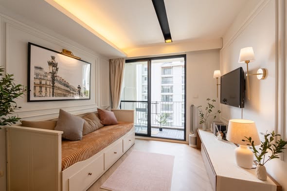 living room and bedroom of The Nest Ploenchit